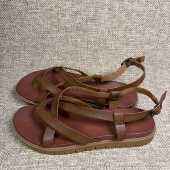 MIA Limited Edition "Zurie Slingback" Sandal. Cognac/Brown Faux-Leather Size 8.5 - Picture 4 of 5